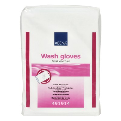 Airlaid Wash Gloves with PE